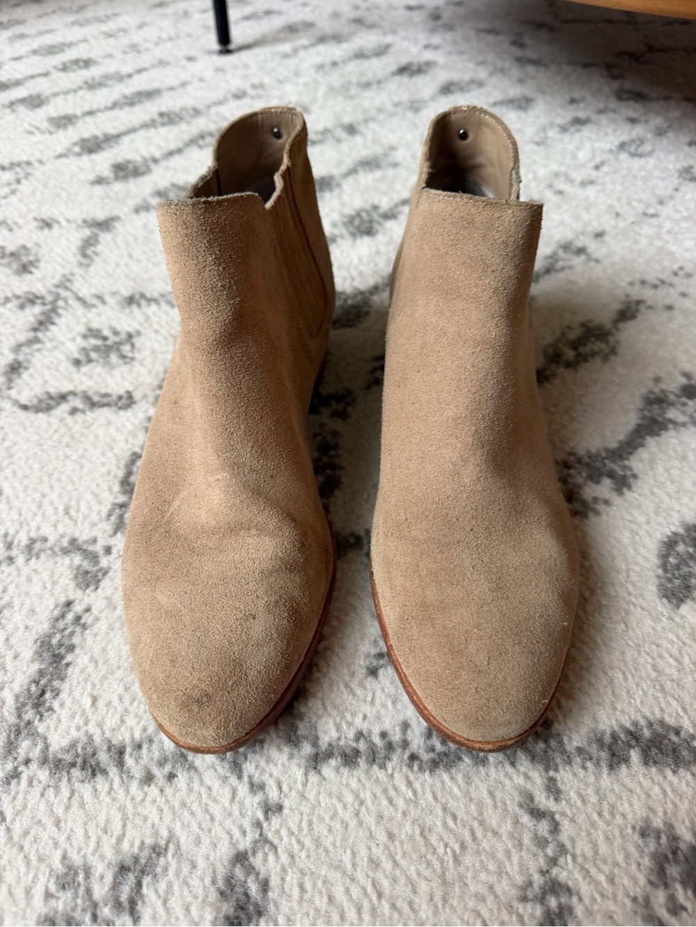Michael Kors Suede Chelsea Ankle Booties in Tan